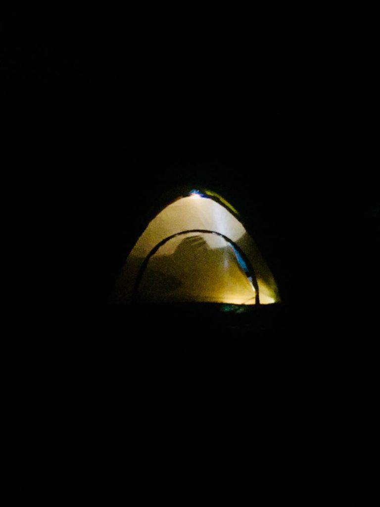 Lighted tent in the night - Bangalore